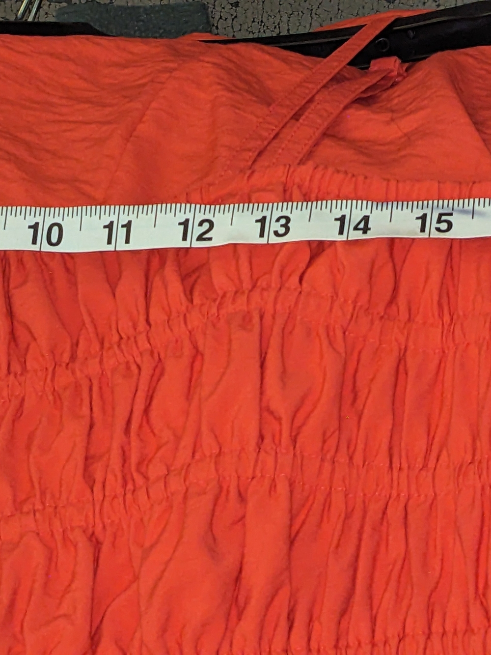 A New Day Red Orange Smocked Strap Maxi Dress Summer Wedding Guest Hamptons Week - Picture 8 of 8